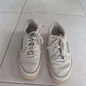 Reebok White and Cream Sneakers